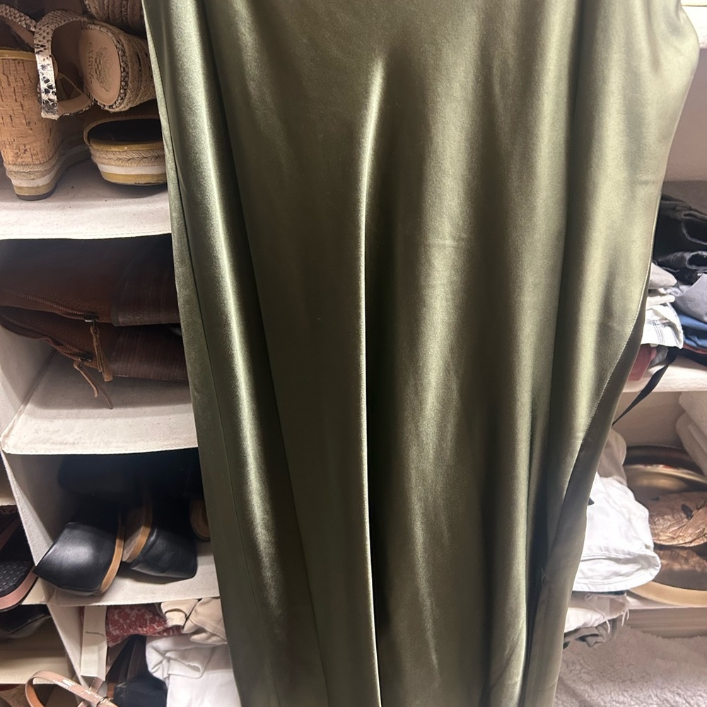 Old Navy Sage Green Satin Skirt